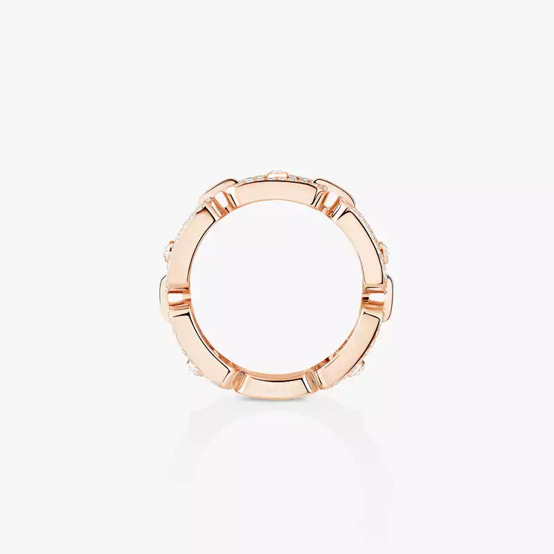 Move Link Multi Pavée Pink Gold For Her Diamond Ring 12012-PG