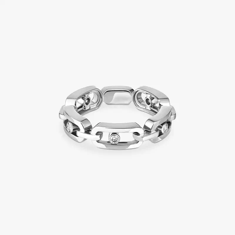 Move Link ring White Gold For Her Diamond Ring 12078-WG