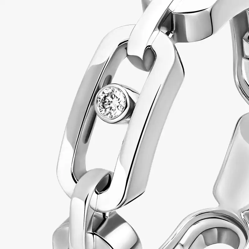 Move Link ring White Gold For Her Diamond Ring 12078-WG