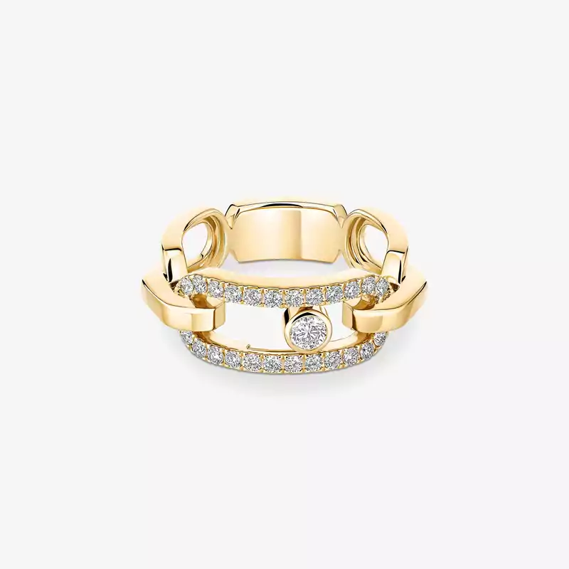 Move Link ring Yellow Gold For Her Diamond Ring 12728-YG