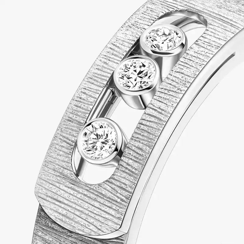 Move Noa Ciselé ring White Gold Mixed Diamond Ring 14482-WG