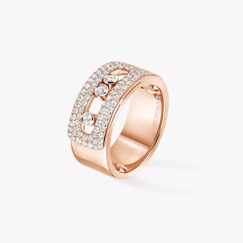 Bague Femme Or Rose Diamant Move Noa GM Pavée 10102-PG