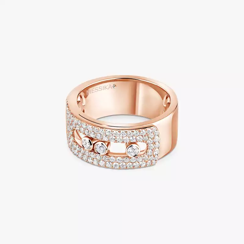 Bague Femme Or Rose Diamant Move Noa GM Pavée 10102-PG