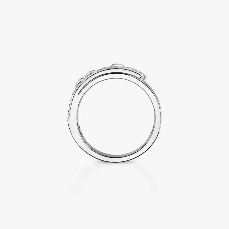 Move Noa pavé ring large White Gold For Her Diamond Ring 10102-WG