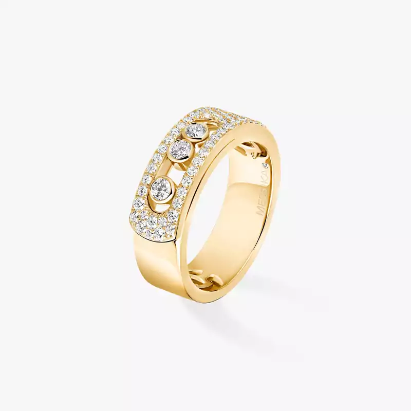 Bague Femme Or Jaune Diamant Move Noa Pavée 06129-YG