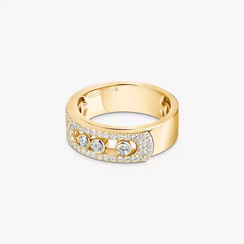 Bague Femme Or Jaune Diamant Move Noa Pavée 06129-YG