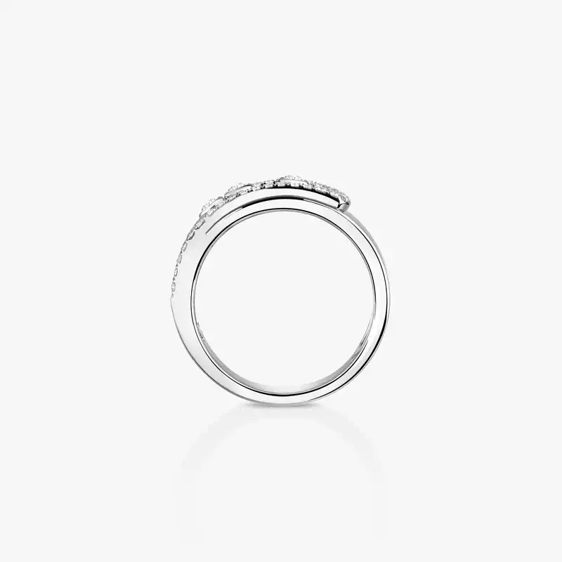 Bague Femme Or Blanc Diamant Move Noa Pavée 06129-WG