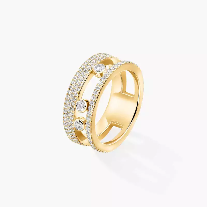 Move Romane Pavé  Yellow Gold For Her Diamond Ring 07128-YG