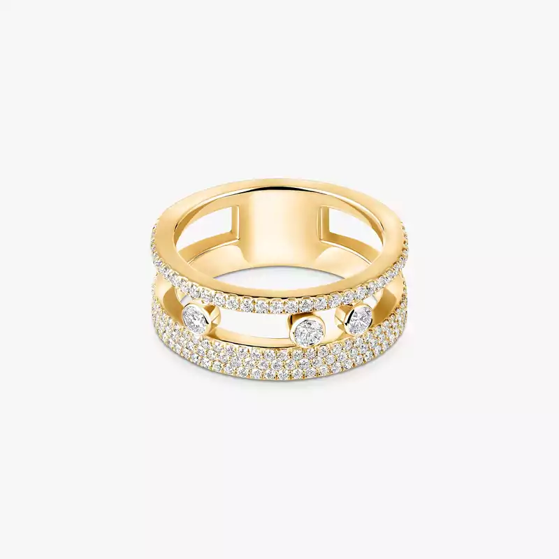 Move Romane Pavé  Yellow Gold For Her Diamond Ring 07128-YG