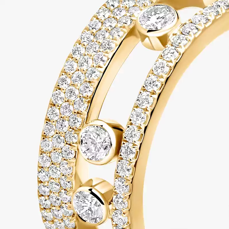 Move Romane Pavé  Yellow Gold For Her Diamond Ring 07128-YG