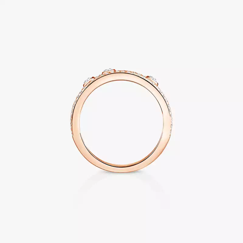 Move Romane Pavé  Pink Gold For Her Diamond Ring 07128-PG