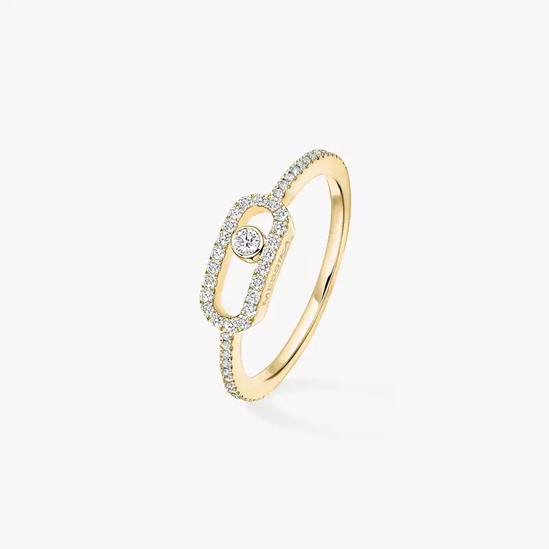Bague Femme Or Jaune Diamant Move Uno Pavée 05630-YG