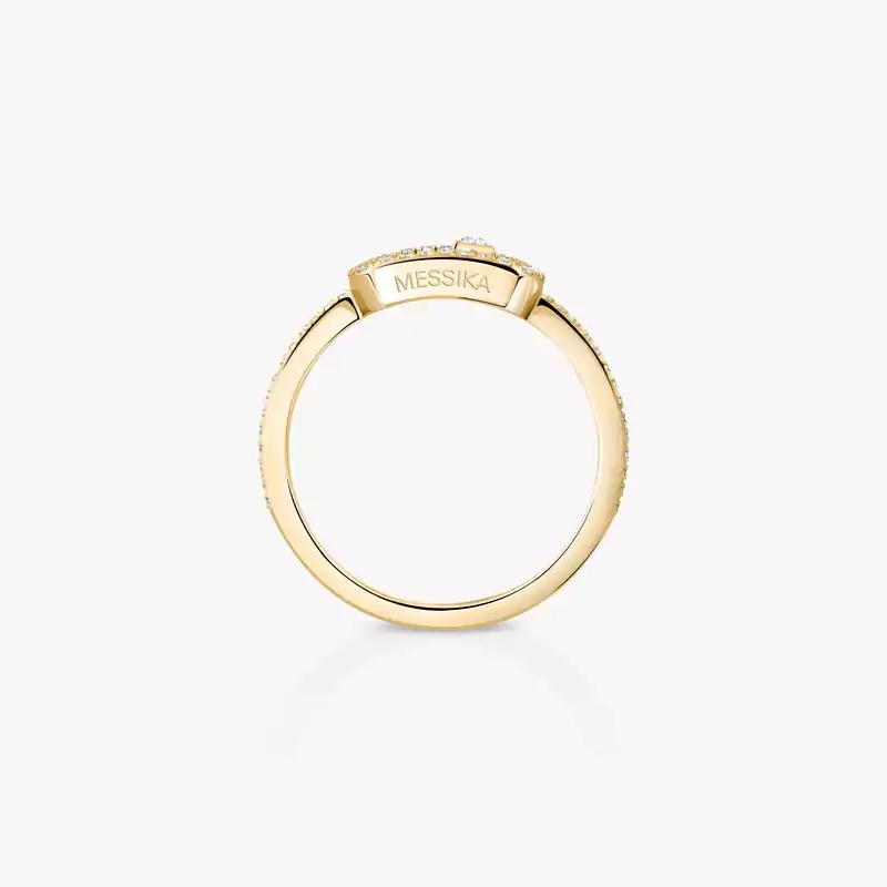 Move Uno pavé ring Yellow Gold For Her Diamond Ring 05630-YG