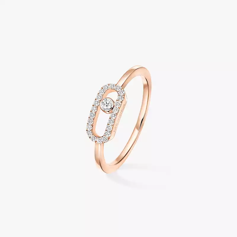 Bague Femme Or Rose Diamant Move Uno 04705-PG