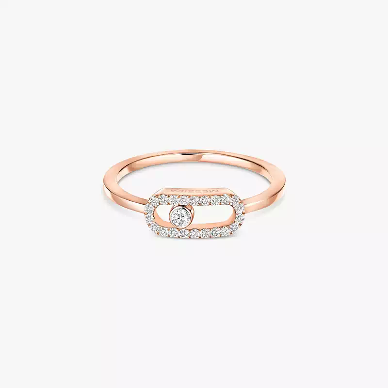 Bague Femme Or Rose Diamant Move Uno 04705-PG