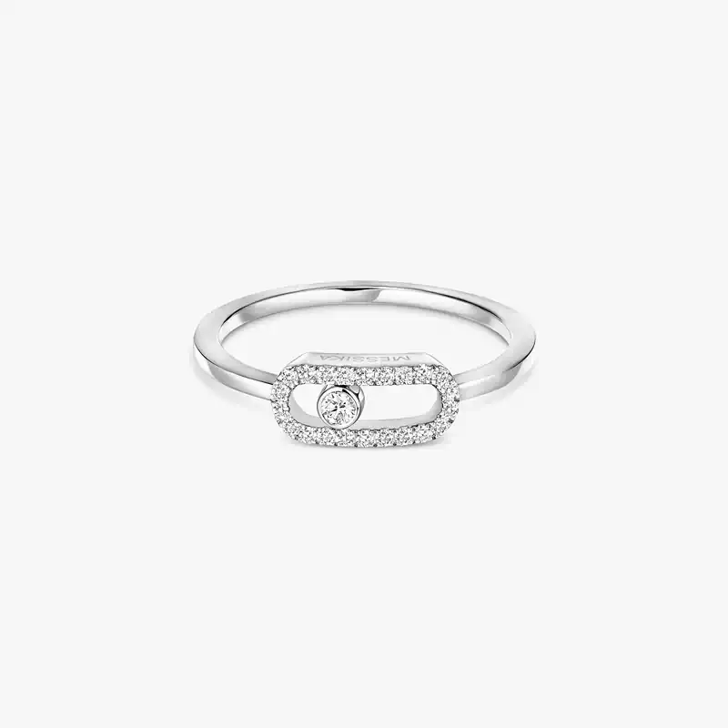 Bague Femme Or Blanc Diamant Move Uno 04705-WG