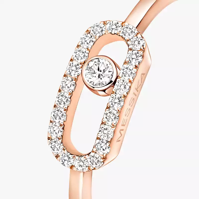 Bague Femme Or Rose Diamant Move Uno 04705-PG