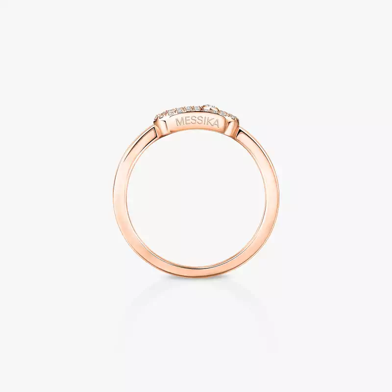 Bague Femme Or Rose Diamant Move Uno 04705-PG