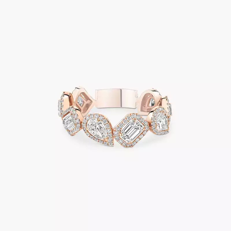 My Twin wedding ring Pink Gold For Her Diamond Ring 06705-PG