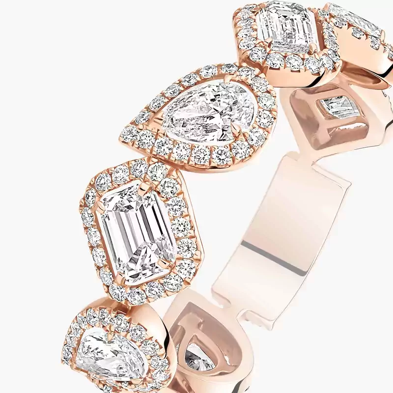 My Twin wedding ring Pink Gold For Her Diamond Ring 06705-PG