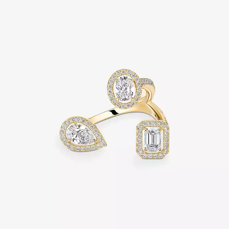 My Twin trilogy ring Yellow Gold For Her Diamond Ring 06695-YG