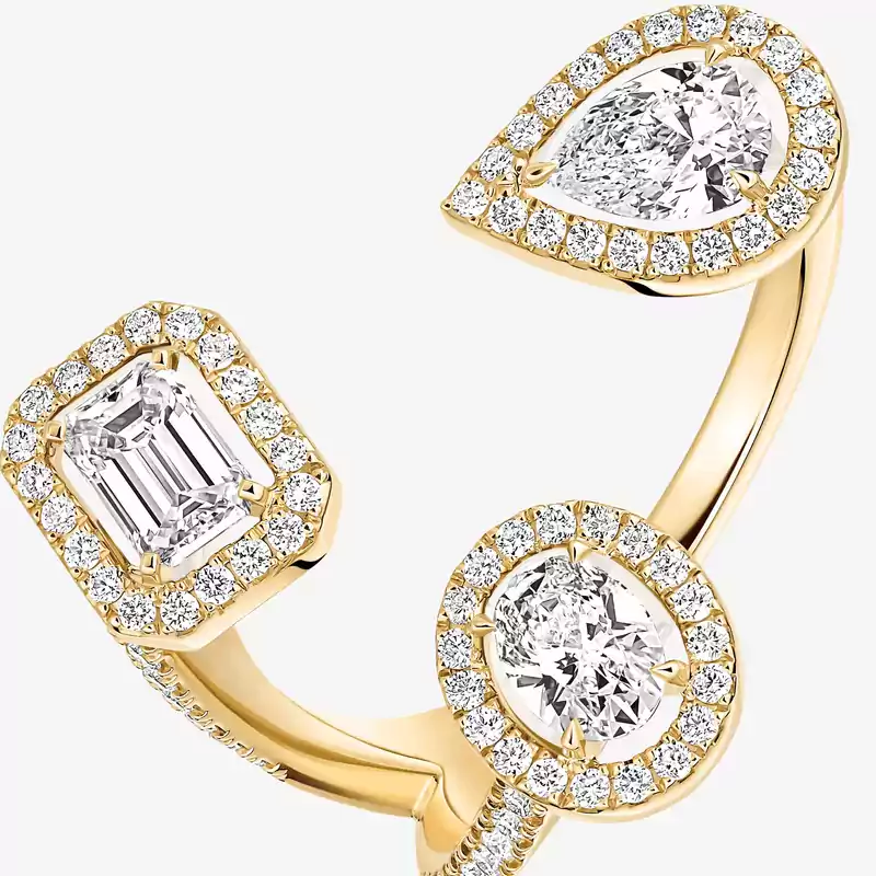 My Twin trilogy ring Yellow Gold For Her Diamond Ring 06695-YG