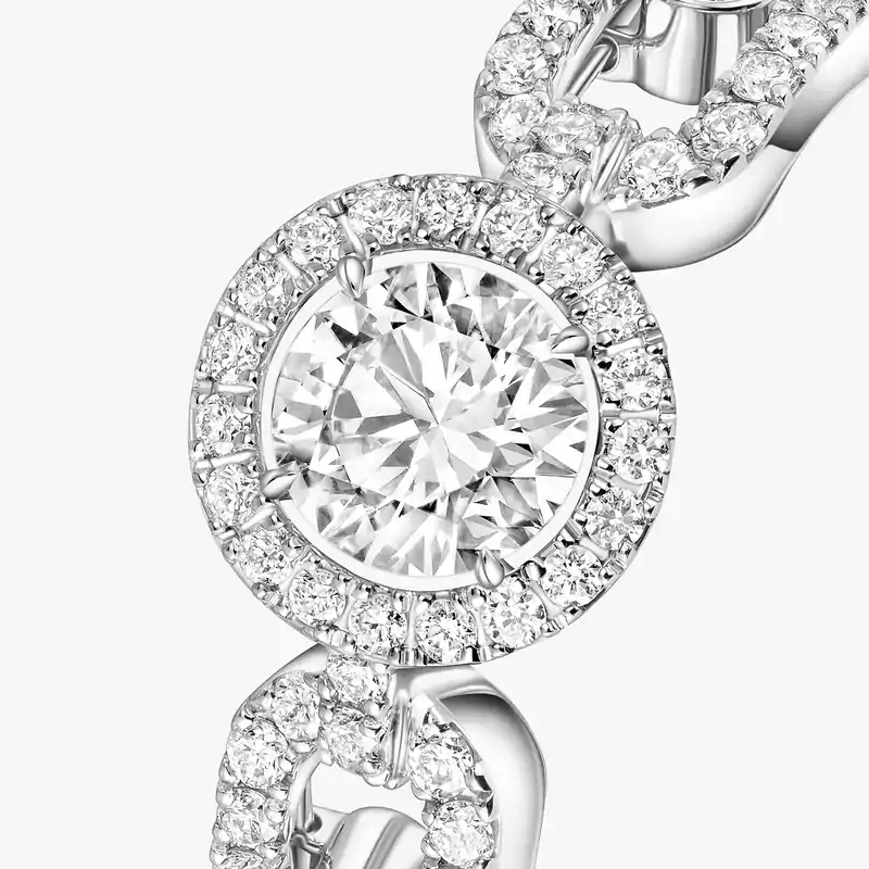 Move Link Solitaire 0.30ct White Gold For Her Diamond Ring 13747-WG