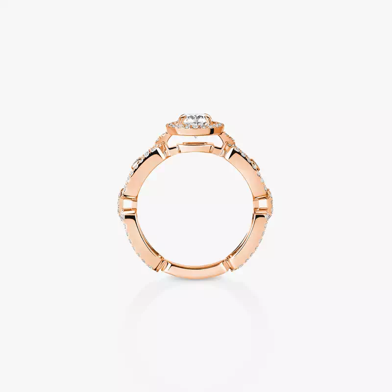 Move Link Solitaire 0.50ct Pink Gold For Her Diamond Ring 13748-PG