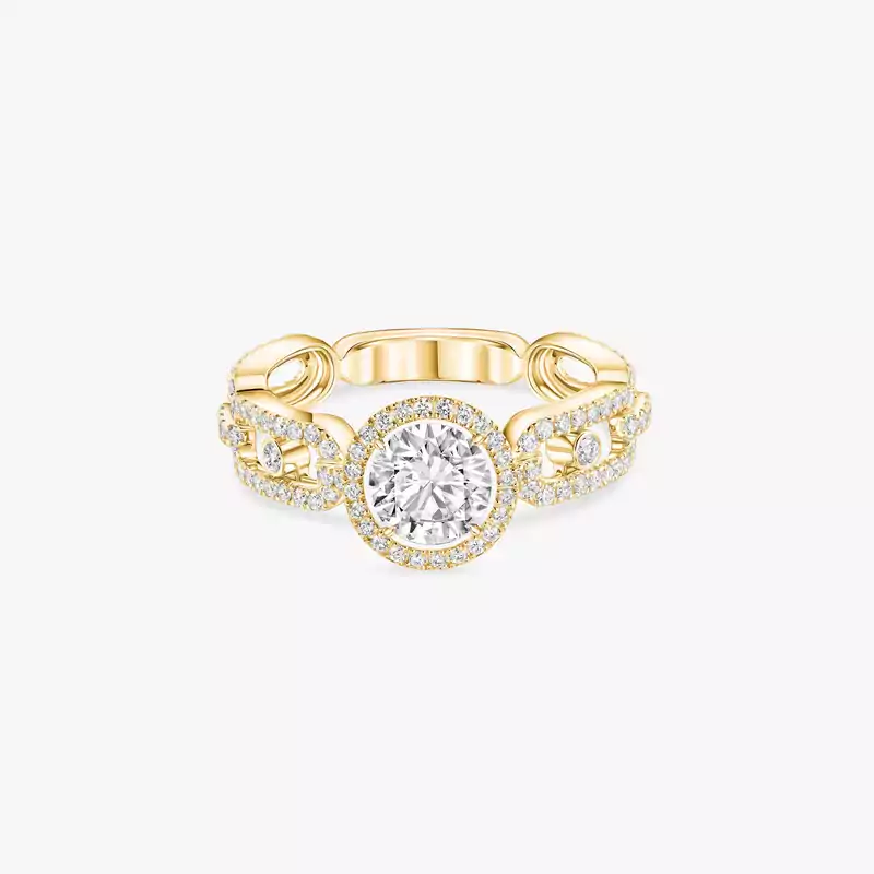 Move Link Solitaire 0.70ct Yellow Gold For Her Diamond Ring 13749-YG