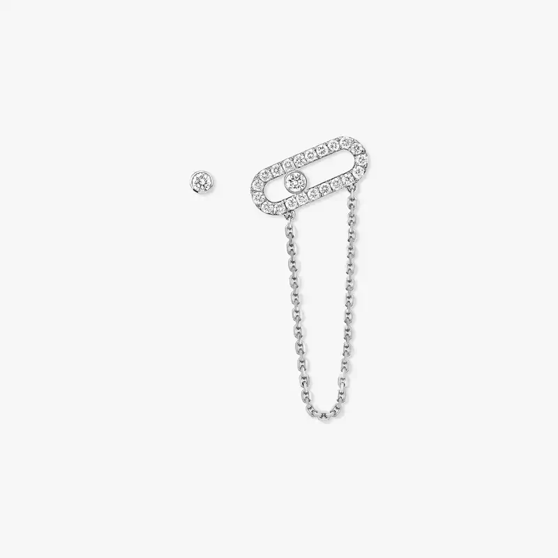 Move Uno Chain and Stud earrings White Gold For Her Diamond Earrings 12146-WG