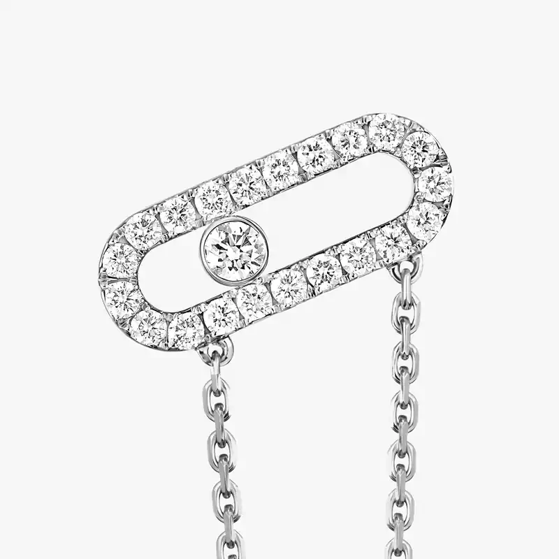 Move Uno chain and stud earrings White Gold For Her Diamond Earrings 12146-WG