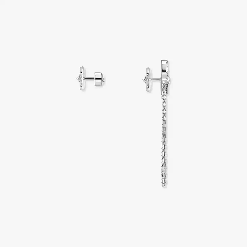 Move Uno chain and stud earrings White Gold For Her Diamond Earrings 12146-WG