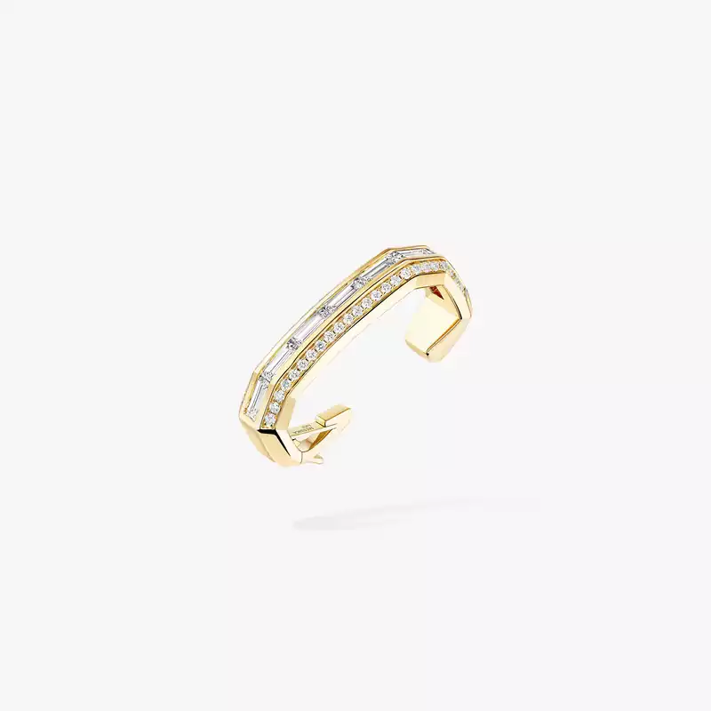 Groove Clip Earrings Yellow Gold For Her Diamond Earrings 13672-YG