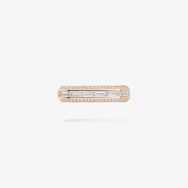 Boucles d'oreilles Femme Or Rose Diamant Clips Groove 13672-PG