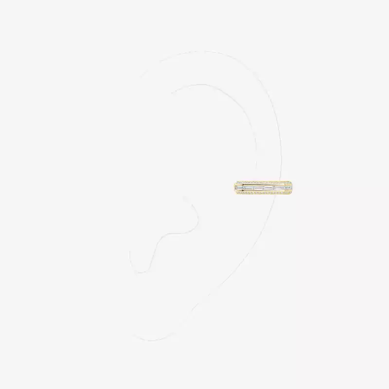 Boucles d'oreilles Femme Or Jaune Diamant Clips Groove 13672-YG