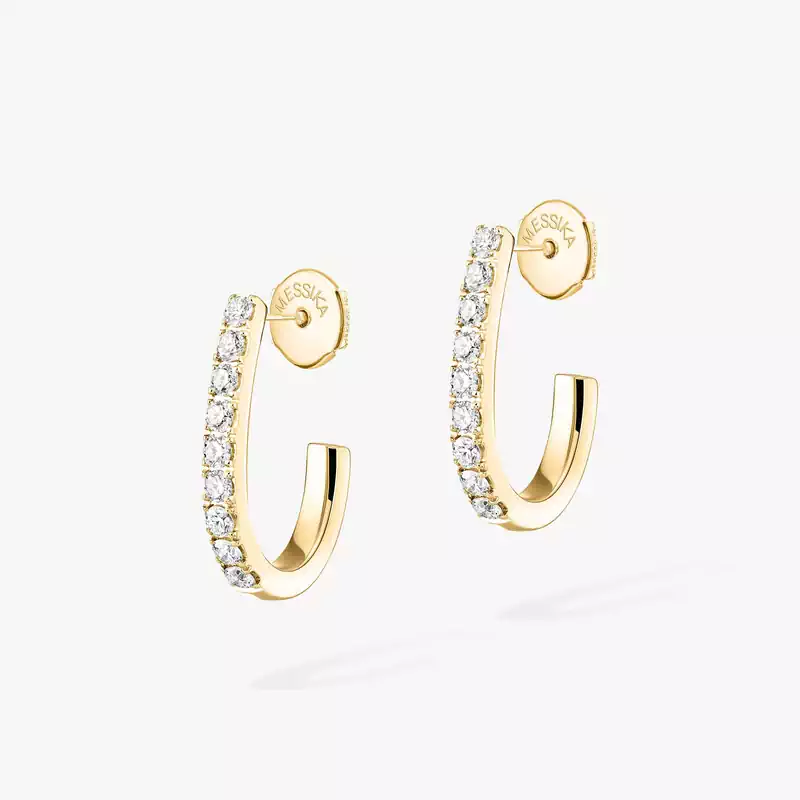 Gatsby XS Hoop Yellow Gold For Her Diamond Earrings 05741-YG