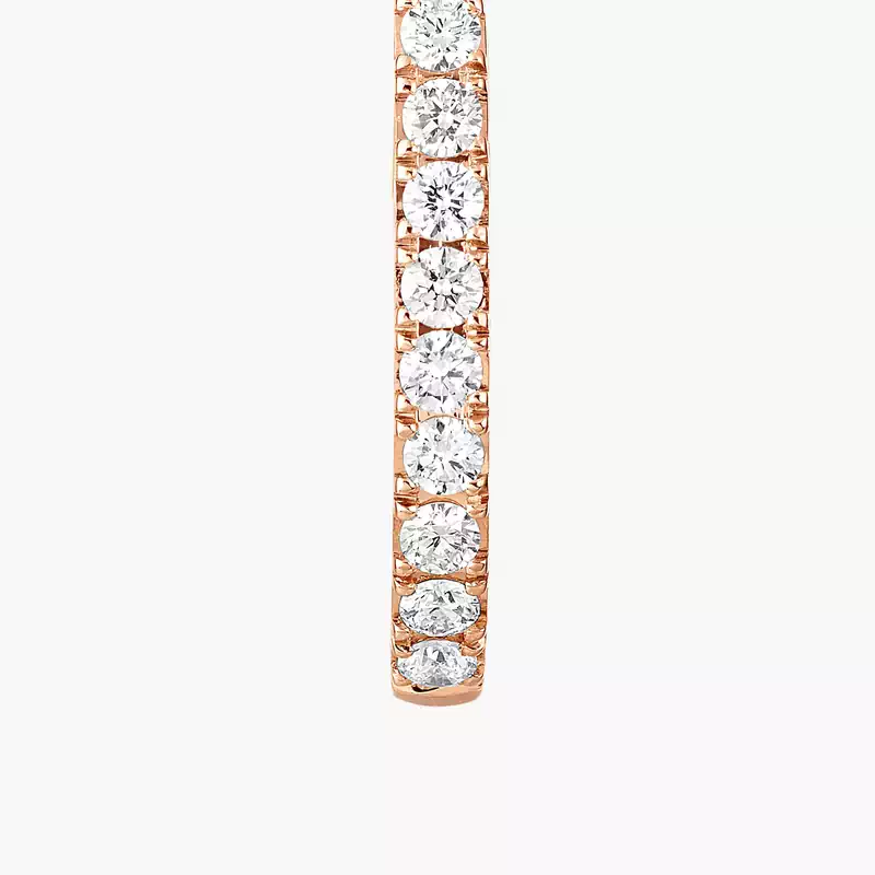Boucles d'oreilles Femme Or Rose Diamant Créoles Gatsby XS 05741-PG
