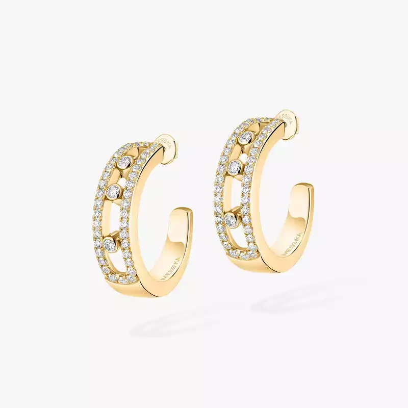 Move pavé hoop earrings