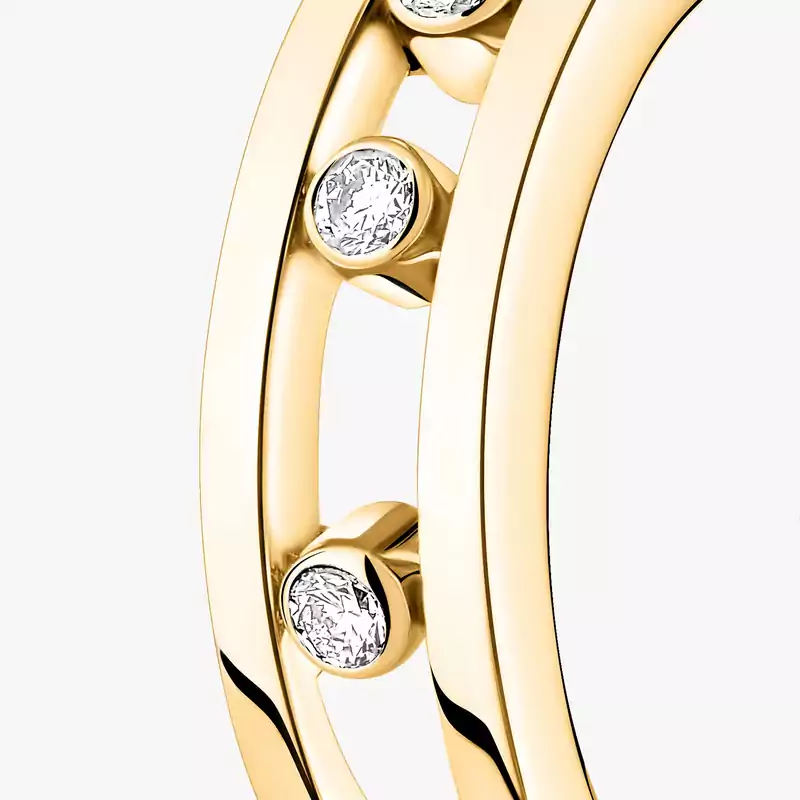 Boucles d'oreilles Femme Or Jaune Diamant Créoles Move 04407-YG