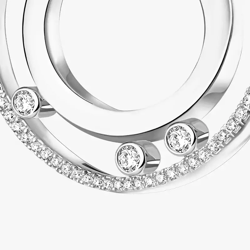 Move Romane Small Hoop White Gold For Her Diamond Earrings 06689-WG