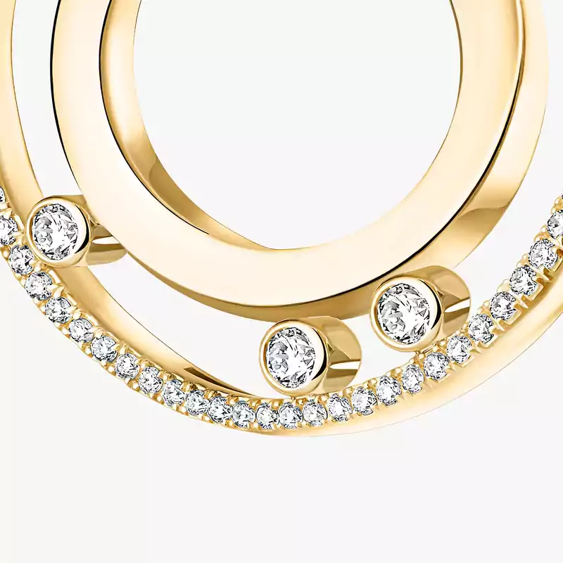 Move Romane Small Hoop Yellow Gold For Her Diamond Earrings 06689-YG