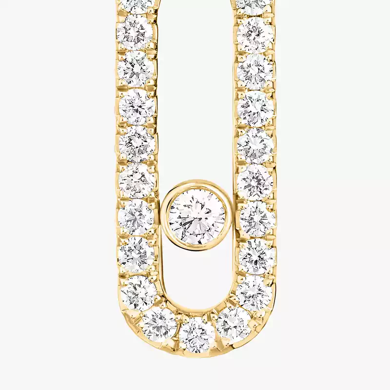 Boucles d'oreilles Femme Or Jaune Diamant Dormeuses Move Uno 05631-YG