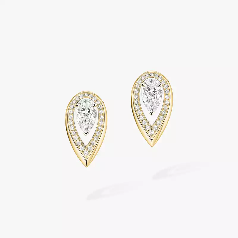Fiery 0.40ct Yellow Gold For Her Diamond Earrings 14377-YG