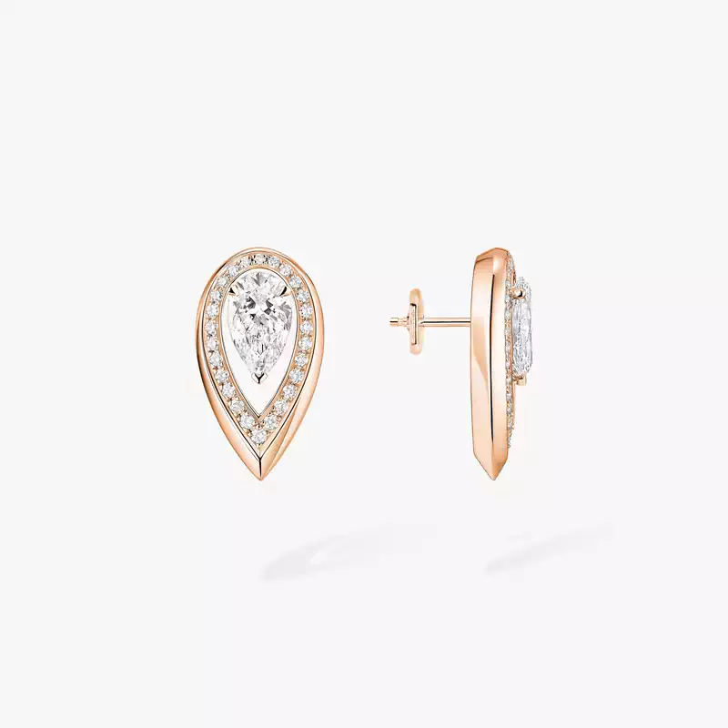 Boucles d'oreilles Femme Or Rose Diamant Fiery 0,40ct 14377-PG
