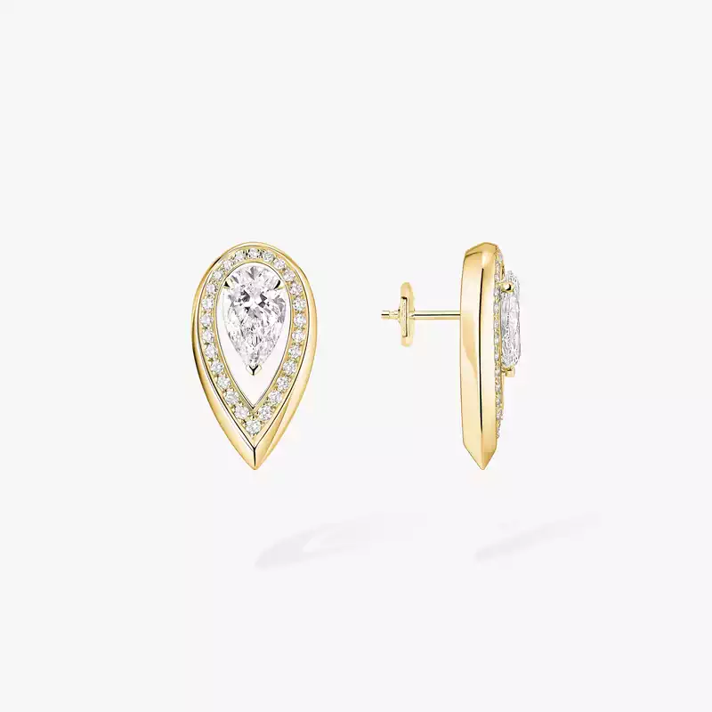 Fiery 0.40ct Yellow Gold For Her Diamond Earrings 14377-YG