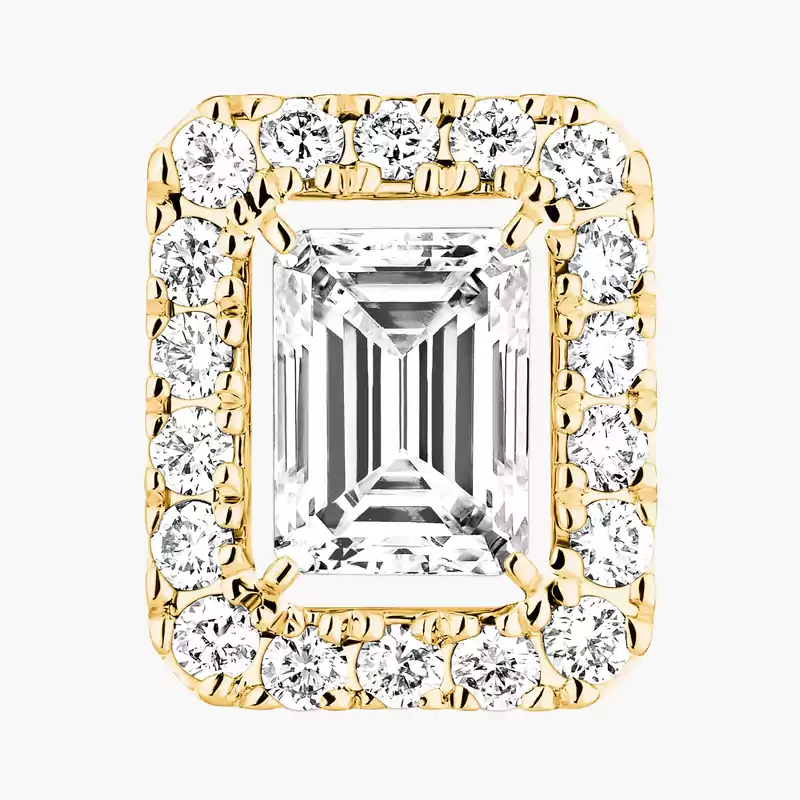 Joy emerald-cut diamond earrings, small