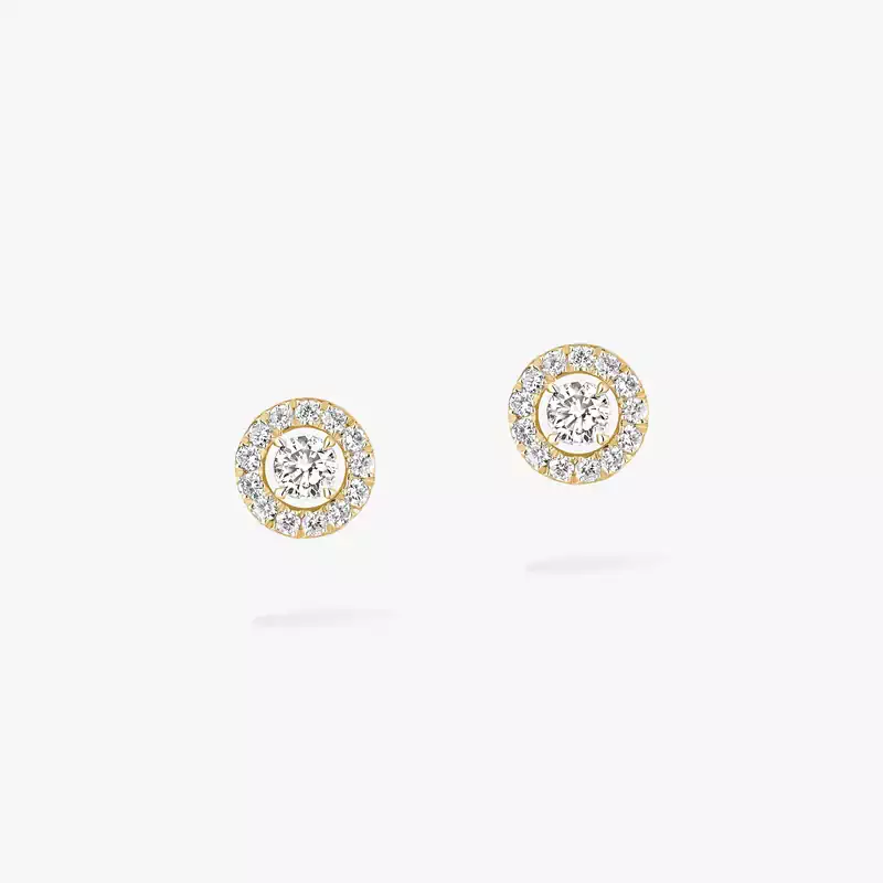 Boucles d'oreilles Femme Or Jaune Diamant Joy Diamants Ronds PM 06954-YG