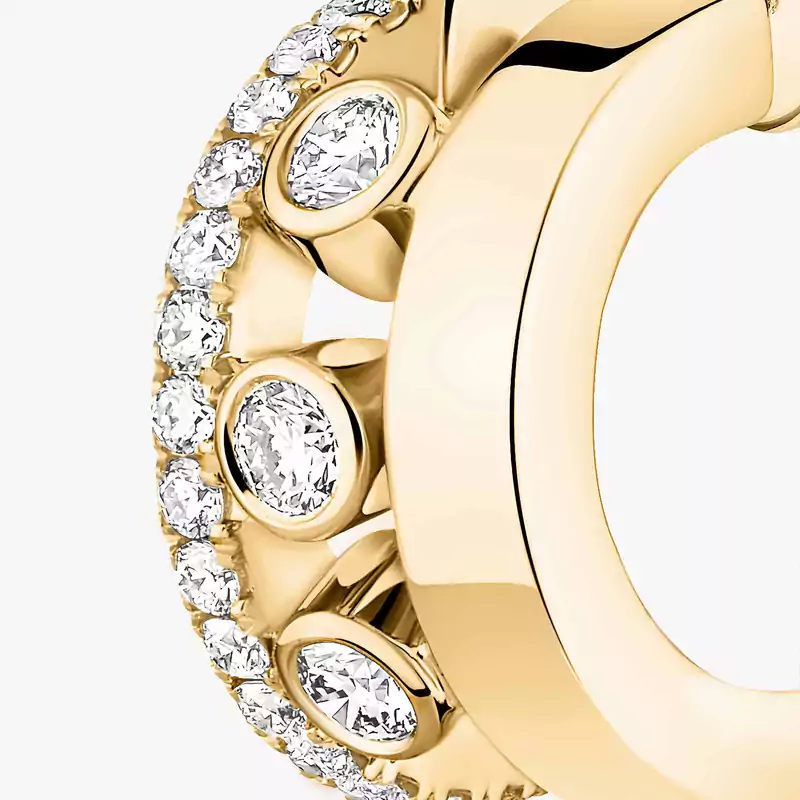 Move Romane mini hoop earrings Yellow Gold For Her Diamond Earrings 07178-YG