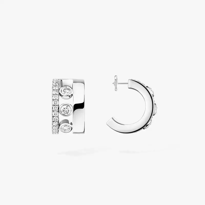 Move Romane Mini Hoops White Gold For Her Diamond Earrings 07178-WG