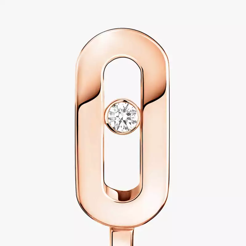 Orecchini Donna Oro rosa Diamante Mini orecchini a cerchio Move Uno 10050-PG